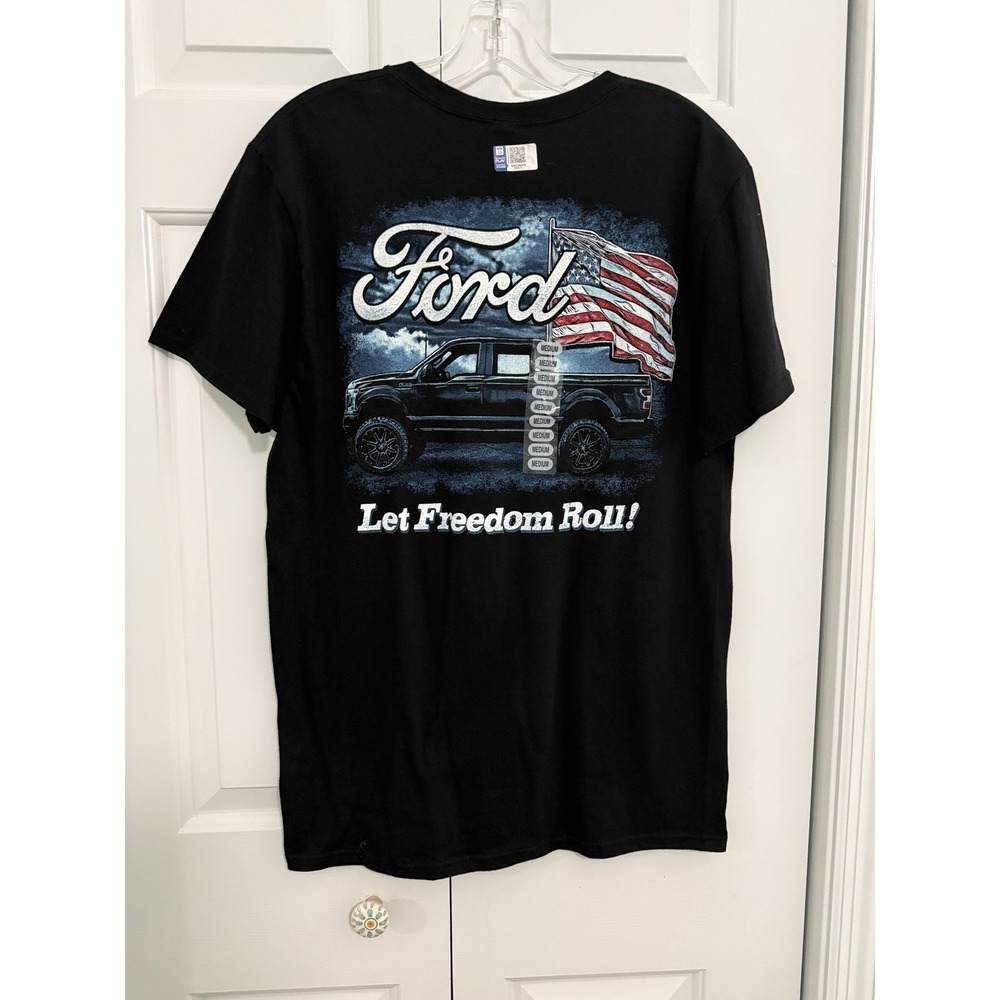 NWT Ford F-150 Pickup Truck American Flag "Let Freedom Roll" Sz M Men's T-Shirt